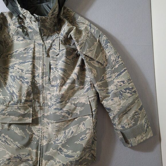 US Air Force Parka APECS All Purpose Environmental Camo Tiger Stripe Small Reg - Picture 3 of 10